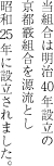 当組合は明治40年設立の京都霰組合を源流とし昭和25年に設立されました。